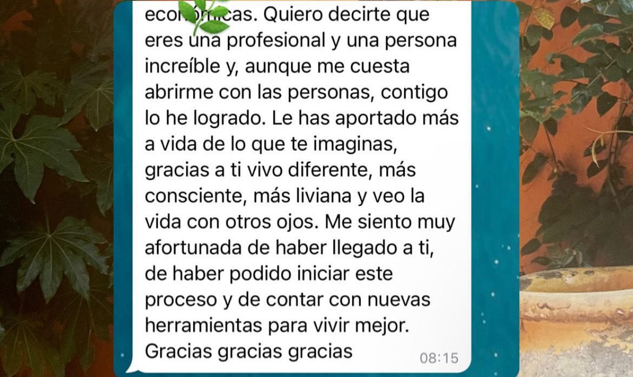 Testimonio de una participante