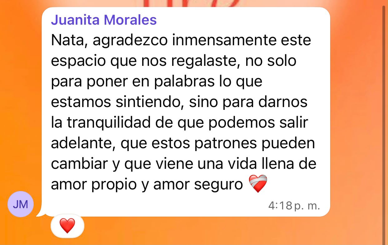 Testimonio de una participante